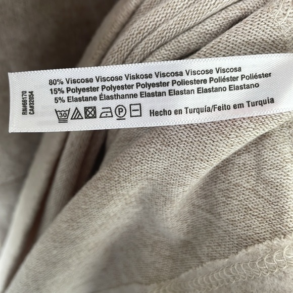 Anthropologie Saturday Sunday Cream Viscose Blend Cloud Fleece Wrap Dress XL - Picture 7 of 15